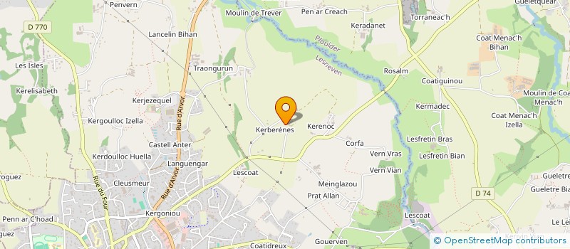 localisation de l'entreprise MONSIEUR RENE CADIOU  LESNEVEN