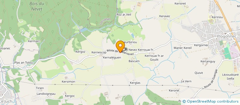 localisation de l'entreprise MONSIEUR RENE CARIOU  PLOGONNEC