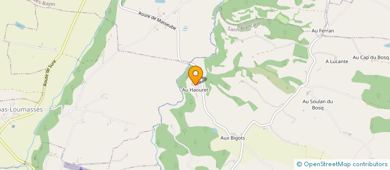 localisation de l'entreprise MONSIEUR RENE CAZES  SAINT-BLANCARD