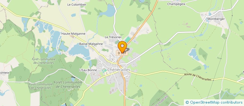 localisation de l'entreprise MONSIEUR RENE CHABRIDON à CHENERAILLES