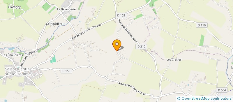 localisation de l'entreprise MONSIEUR RENE CHALLIER  SAINT-QUENTIN-SUR-LE-HOMME