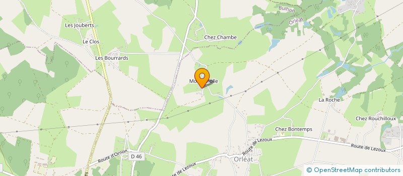 localisation de l'entreprise MONSIEUR RENE CHAMBADE  ORLEAT