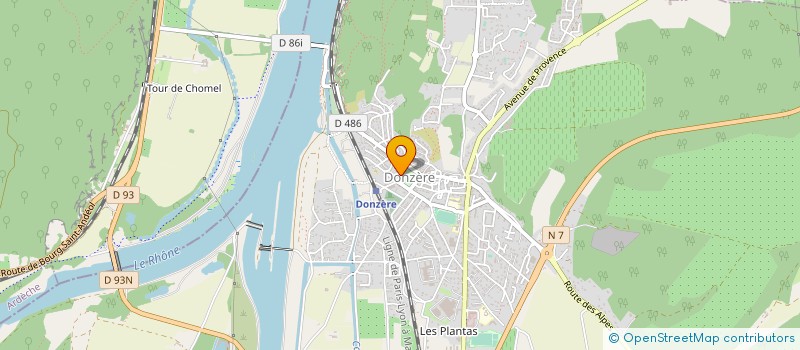 localisation de l'entreprise MONSIEUR RENE CHAMONTIN  DONZERE