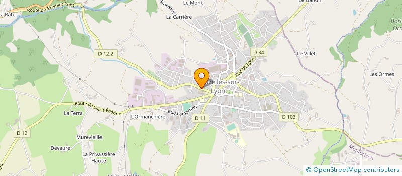 localisation de l'entreprise MONSIEUR RENE CHARRETIER  CHAZELLES-SUR-LYON