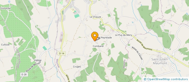 localisation de l'entreprise MONSIEUR RENE CHAULET  MEYSSAC