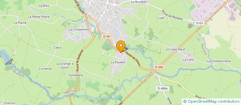 localisation de l'entreprise MONSIEUR RENE CLAVEL  MORNANT