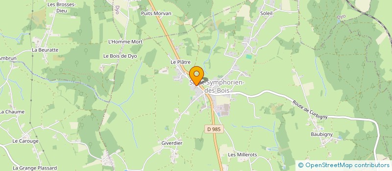 localisation de l'entreprise MONSIEUR RENE CORNELOUP  SAINT-SYMPHORIEN-DES-BOIS