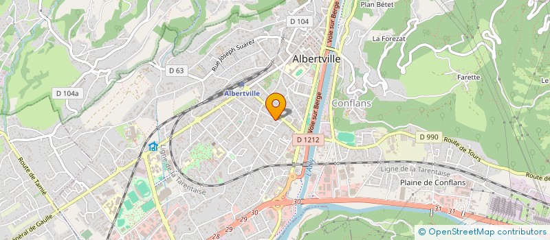 localisation de l'entreprise MONSIEUR RENE COROMPT  ALBERTVILLE