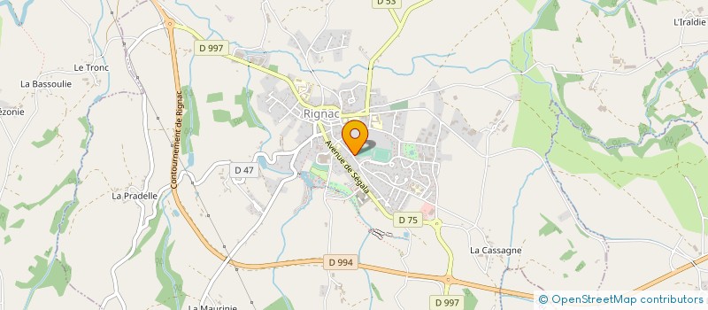 localisation de l'entreprise MONSIEUR RENE COUDERC  RIGNAC