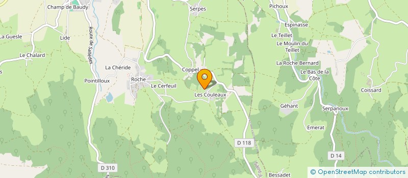 localisation de l'entreprise MONSIEUR RENE COUDERT  BONGHEAT