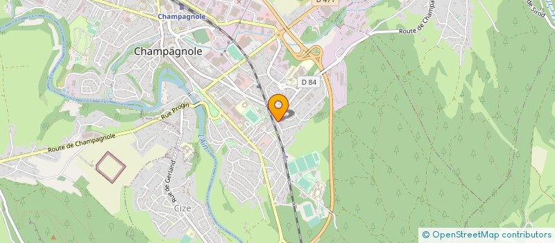 localisation de l'entreprise MONSIEUR RENE COURVOISIER  CHAMPAGNOLE