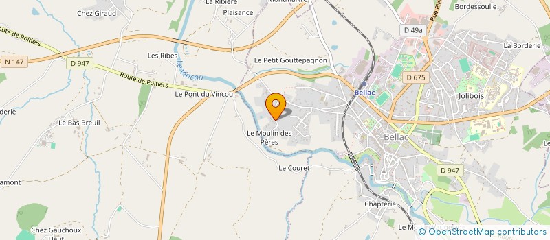 localisation de l'entreprise MONSIEUR RENE DARDILLAC à BELLAC