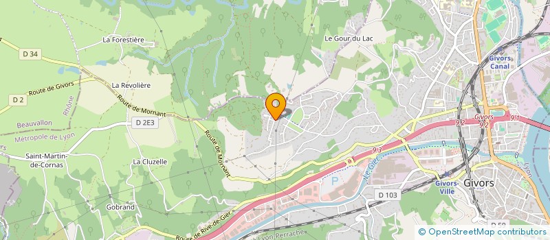 localisation de l'entreprise MONSIEUR RENE DEGRANGE  GIVORS