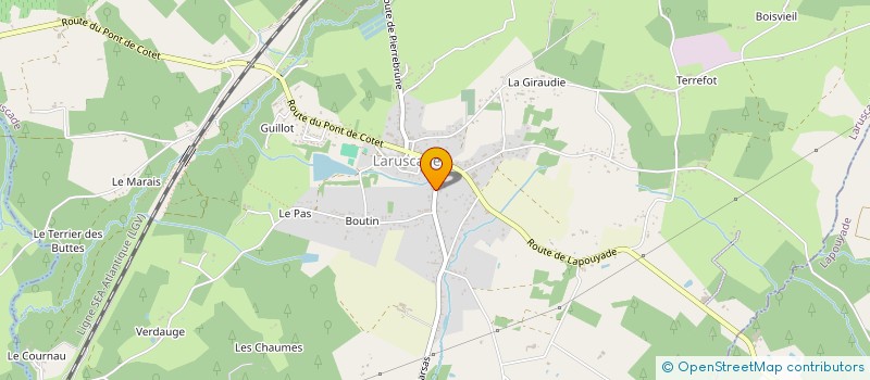 localisation de l'entreprise MONSIEUR RENE DEJEAN  LARUSCADE