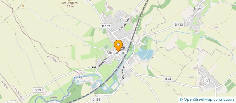 localisation de l'entreprise MONSIEUR RENE DELATTRE  MIRAUMONT