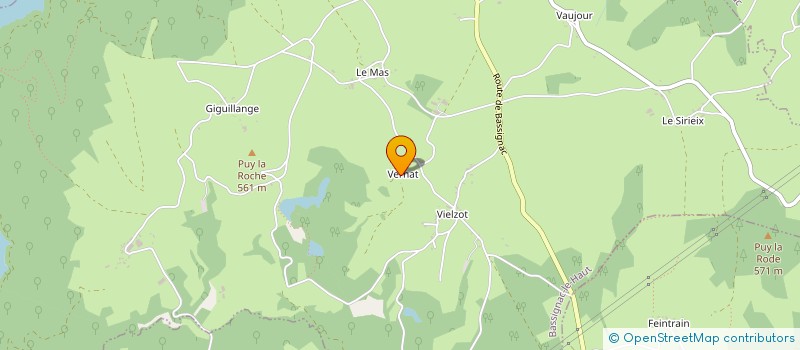 localisation de l'entreprise MONSIEUR RENE DELMAS  BASSIGNAC-LE-HAUT