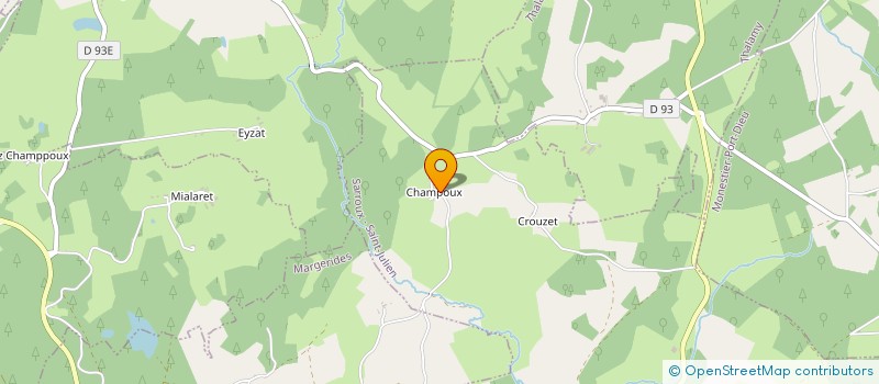 localisation de l'entreprise MONSIEUR RENE DEZIEUX  SARROUX - SAINT JULIEN