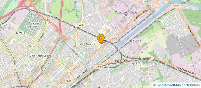 localisation de l'entreprise MONSIEUR RENE DILLMANN  MULHOUSE