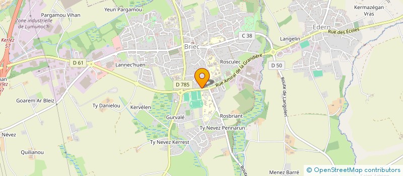 localisation de l'entreprise MONSIEUR RENE DRONIOU  BRIEC