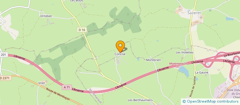 localisation de l'entreprise MONSIEUR RENE DUJON  MONTMARAULT