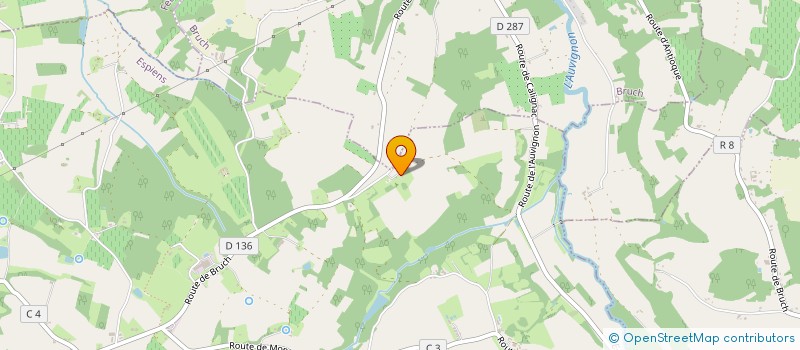 localisation de l'entreprise MONSIEUR RENE DUPIN  CALIGNAC