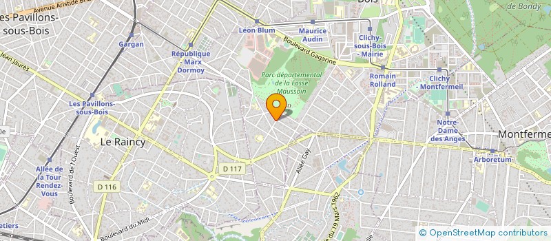 localisation de l'entreprise MONSIEUR RENE DUPRE à CLICHY-SOUS-BOIS