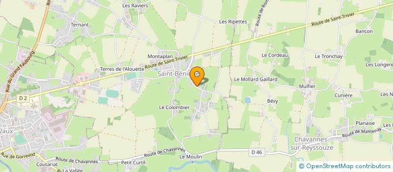 localisation de l'entreprise MONSIEUR RENE FAUSSURIER  SAINT-BENIGNE