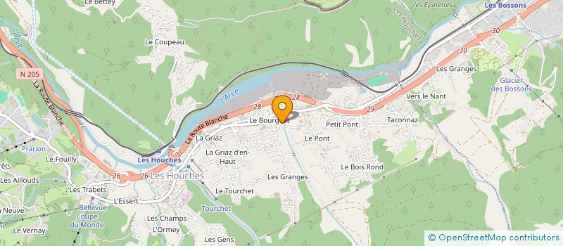 localisation de l'entreprise MONSIEUR RENE FERRARI  LES HOUCHES