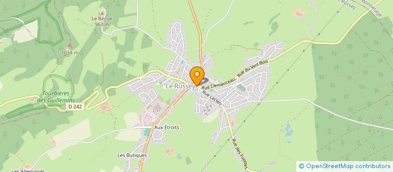 localisation de l'entreprise MONSIEUR RENE FEUVRIER  LE RUSSEY