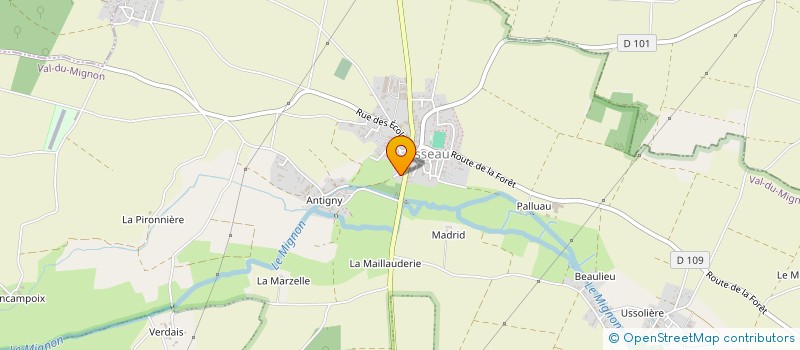 localisation de l'entreprise MONSIEUR RENE FILLONNEAU  VAL-DU-MIGNON