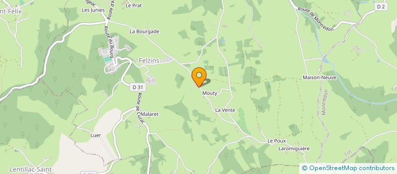 localisation de l'entreprise MONSIEUR RENE FOISSAC  FELZINS