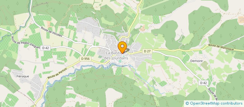 localisation de l'entreprise MONSIEUR RENE GIRARD  LA BASTIDE DES JOURDANS