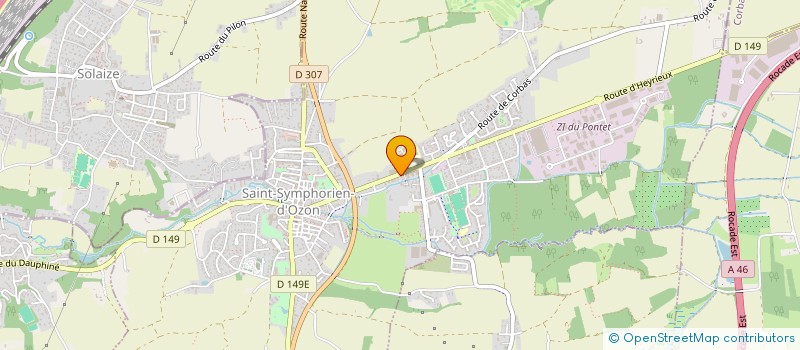 localisation de l'entreprise MONSIEUR RENE GIUST  SAINT-SYMPHORIEN-D'OZON