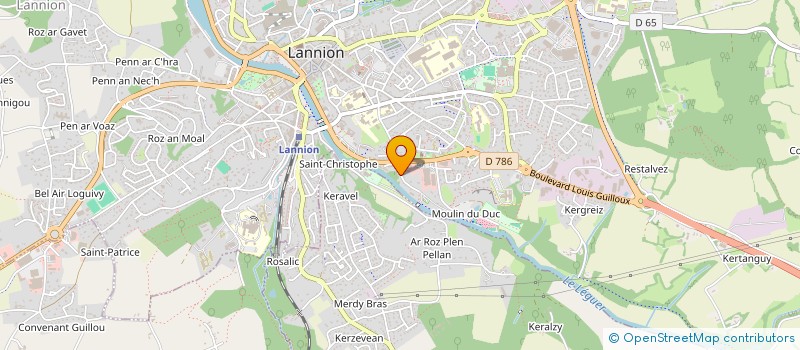 localisation de l'entreprise MONSIEUR RENE GLORION  LANNION