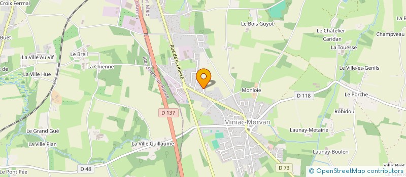 localisation de l'entreprise MONSIEUR RENE GRANDAIS  MINIAC-MORVAN