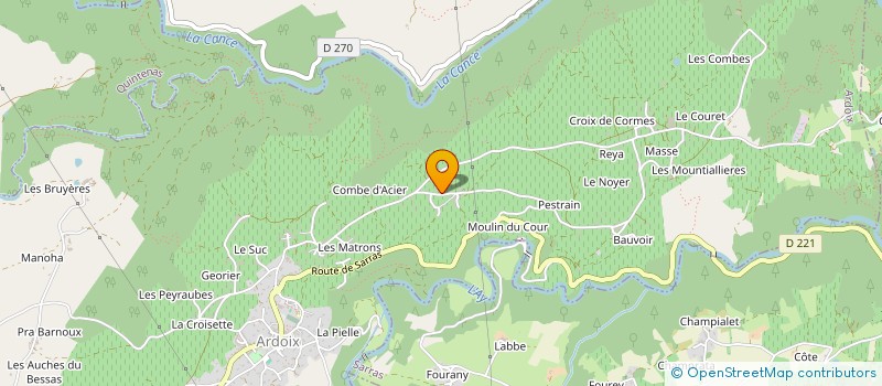 localisation de l'entreprise MONSIEUR RENE GRANGE  ARDOIX