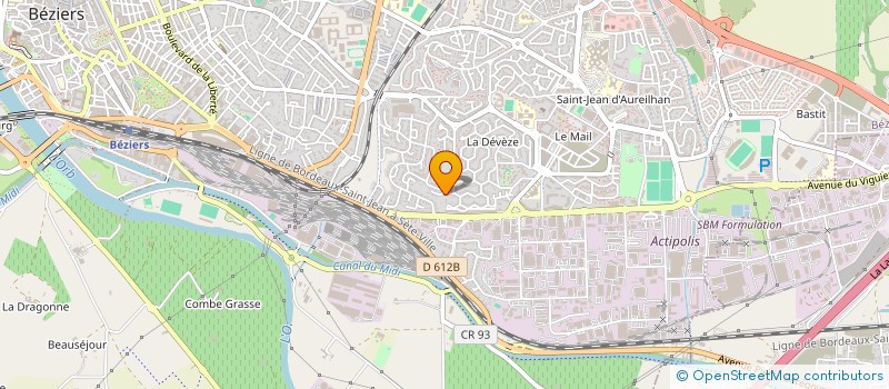 localisation de l'entreprise MONSIEUR RENE GRANIER à BEZIERS