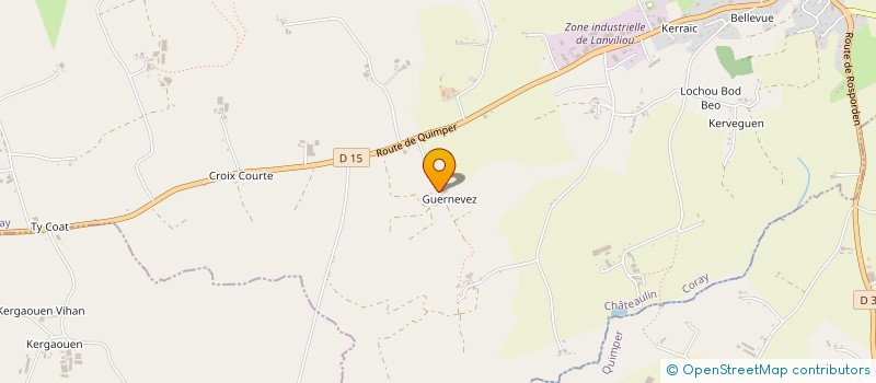 localisation de l'entreprise MONSIEUR RENE GUEGUEN  CORAY