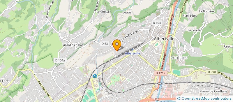 localisation de l'entreprise MONSIEUR RENE GUMERY à ALBERTVILLE