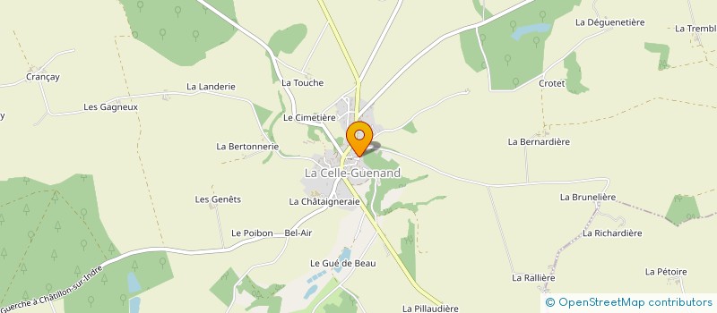 localisation de l'entreprise MONSIEUR RENE HAMON  LA CELLE-GUENAND