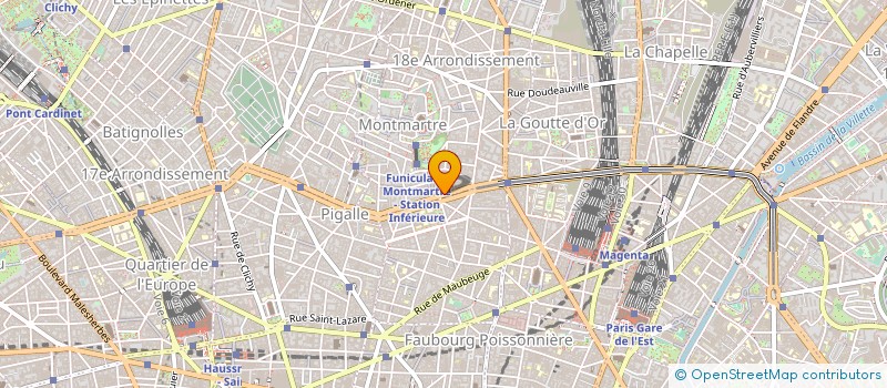 localisation de l'entreprise MONSIEUR RENE HUBER  PARIS 18