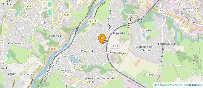 localisation de l'entreprise MONSIEUR RENE JABRAUD  CONDAT-SUR-VIENNE