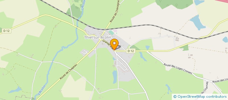 localisation de l'entreprise MONSIEUR RENE JEANNE  THIEL-SUR-ACOLIN