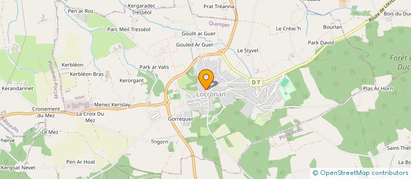 localisation de l'entreprise MONSIEUR RENE JOSEPH BERLIVET  LOCRONAN