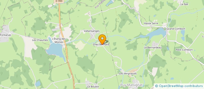 localisation de l'entreprise MONSIEUR RENE JOUHANDEAU à PUY-MALSIGNAT