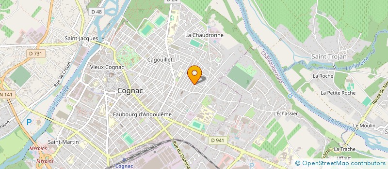 localisation de l'entreprise MONSIEUR RENE JOURDAIN à COGNAC
