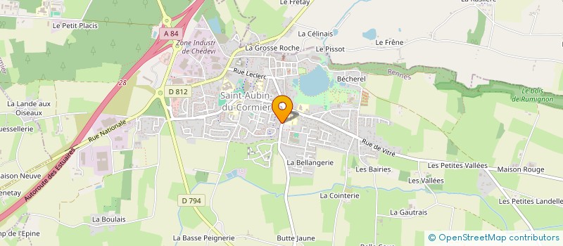 localisation de l'entreprise MONSIEUR RENE JOURDAN  SAINT-AUBIN-DU-CORMIER