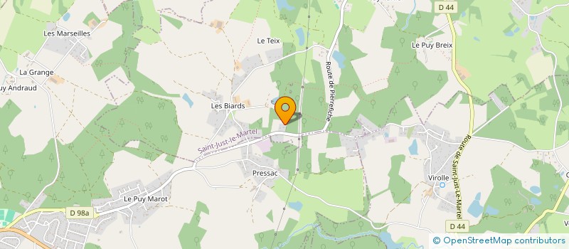 localisation de l'entreprise MONSIEUR RENE LABREGERE à SAINT-JUST-LE-MARTEL