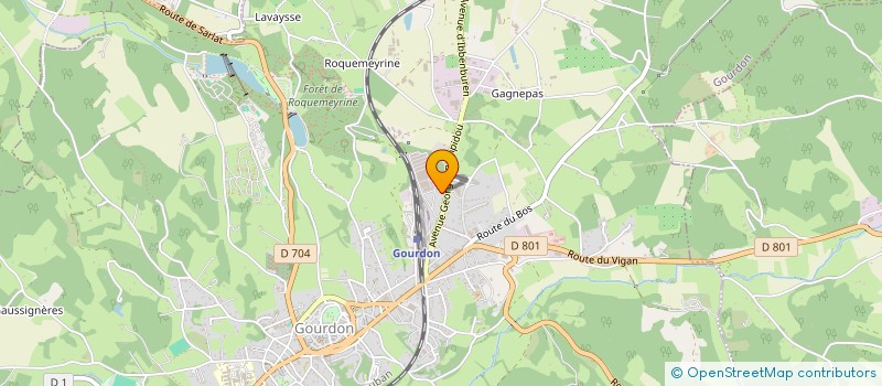 localisation de l'entreprise MONSIEUR RENE LACOMBE  GOURDON