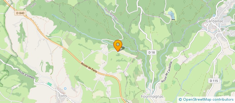 localisation de l'entreprise MONSIEUR RENE LAFABRIE  FONS